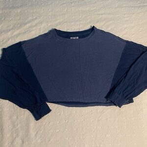 Free people movement Navy Blue Women's Crop Top size S Worn In Great Condition